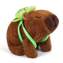 Simulation Electronic Plush Capybara Back Turtle Walking Sound Moving Mouth Doll Pet Toys For Birthday Gift ruda