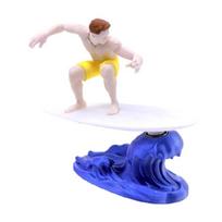 Realistic 3D Printed Inertial Surfing Athlete Sculpture Dashboard Decoration Perfect For Car Enthusiasts And Home Display white
