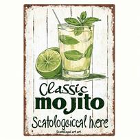 Retro Mojito Bar Metal Wall Art Vintage Sign Home Decor beige