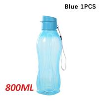 Large Capacity Plastic Water Bottle 800/1100ML Travel Kettle Flip Top Drink Bottle  Outdoor Sports Purple 800ML