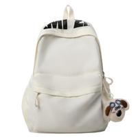 Schoolbag Korean version of high value junior high school college student schoolbag female simple large capacity small fresh letters solid color juoda