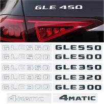 Automobilio bagažinės raidės Logotipo ženklelis Lipdukai Mercedes Benz GLE klasės GLE53 GLE350 GLE400 GLE450 W166 W167 4Matic GLE63 GLE 43 sidabras