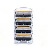 5 Layer Stainless Steel Razor Blade Refills Long Service Life Sharp Smooth Shave Replacements for Men Travel Use A6 black