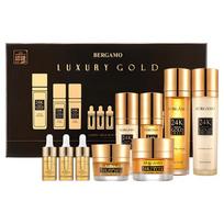 Bergamo Real 24K Gold 9-Piece Basic Skincare Set Gold Collagen, 1 Set