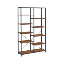 VASAGLE Bookcase, Bookshelf 5 Tier, Standing Display Storage Rack, for Living Room, Office, Study, Bedroom, Kitchen, Easy Assembly, Industrial Style ruda