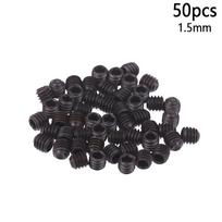 50pcs Hexagon Socket Head Cap Screw 1.5mm 1.6mm 207S14014 SS-8080310-TP Needle Screws Three Threads Overlock Sewing Machine black
