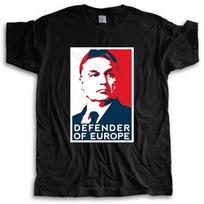 men crew neck tees T-Shirt Shirt V. Orban Hungary Ungarn Budapest Grenze Europa cotton tshirt XL black