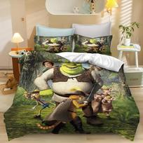 Cartoon Duvet Cover S-Shrek Pillowcase BeddingBoyGirl BedroomDecoration ChildrenGift Single Double Largebed SizeZip Duvet Cover 135x200cm