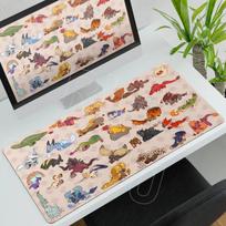 Large MousePad Game Monster Hunter Wilds Mouse Pad XXL Natural Rubber Keyboard Mat Office Desk Mat Computer Gaming Accessories 30cmx60cm gray