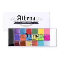 UCANBE Athena Face Body Paint Palette 20 Colors Large Black White Professional Flash Tattoo Halloween Makeup Painting Kit 168g black