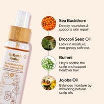 B.Bath Baby Hair Oil For Kids 0-6 Years - 100ml | Scalp & Root Nourishment With Jojoba & Sunflower Oil | Calming & Gentle, Dermatologist Tested | beige