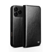 For Apple iPhone 17 Pro Max Air iPhone17 Premium Natural Cowhide Real Genuine Leather Cover Flip Phone Case Qialino Kickstand iPhone17 Pro