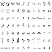KM Tattoo Sticker Self Henna Instant Tattoo 1 Set Tattoo Color #6