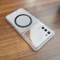 Case for Samsung Galaxy S20 FE Wireless Charging Magnetic Ring Casing Anti-Fingerprint Matte Cover Galaxy S20 FE gray