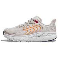Hoka One One Vibrant Bloom Clifton Ls Cushioning Durable Low Top Casual Running Shoes Unisex Sneakers Gray Orange 1141550-NBS 36.5 white