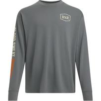 Under Armour Project Rock Letter Print Crew Neck Long Sleeve T-Shirt Men tops Clay-Green 1386920-709 XL gray