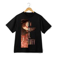I'm Monkey D. Luffy T-Shirt | One Piece Unisex Anime Graphic Manga Tee L black