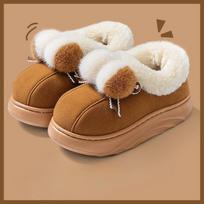 Šilti naminiai šlepetės su vilna, storapadžiai ir medvilniniai batai Fits 35-36 kava