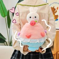 Cute rabbit turned into a bouquet Douyin same plush doll Tutu Qixi Festival Valentine's Day gift for girls 35cm（0.4kg） beige