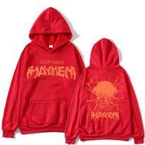 Lady Gaga The Mayhem Ball Tour 2025 Hoodie Men Women Vintage Popular Hip Hop Sweatshirt Loose Fleece Warm Long Sleeve Streetwear S red
