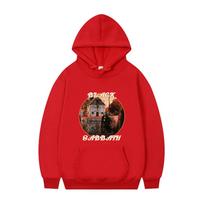 Heavy Metal Rock Band Black Sabbath Hoodie Ozzy Osbourne Hooded Tracksuit Men Women Clothing Casual Oversized Vintage Hoodies S red