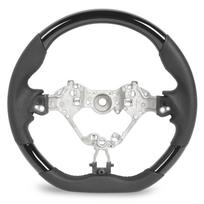 Hidro įmerkimo vairas perforuota oda plokščiu dugnu, pakeitimas Subaru BRZ ZC6 2017–2021 m. Glossy Black gray