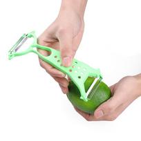 3 in1 Multi-functional Fruit Peeling Machine Fruit Potato Apple Peeler Vegetable Spiralizer Kitchen Hand-cranked Clipping Slicer žalia