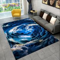 3D Natūralus, Tornado, Debesų viesulas Didelis kilimas, Kilimas svetainei, miegamajam, sofai, durų kilimėlis, dekoracija, Neslystantis grindų kilimėlis 40x60cm(15x23in) gray
