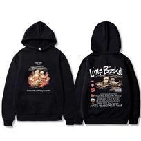 Rock Band Limp Bizkit Anger Management Tour Hoodie Men Women Casual Oversized Pullover Hoodies Hip Hop Streetwear S black