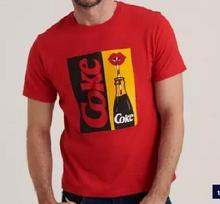 Coca Cola Lucky Brand Short Sleeve Lips Crew Neck T-Shirt NEW Fast Free Ship Unisex T-Shirt M