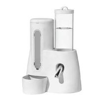 Small Animal Feeder With Automatic Water Dispenser Transparency Watering Bottle And NonSlip Base for Pet Hamster rožinė