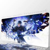 Kyryll Chudomirovich Flins Genshin I-Impact Anime Mousepad Non-slip Suitable For Office Computers Laptops E-sports Game Desk Ma LockEdge700x300x2mm blue