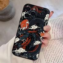 Dragon  T-Texture Printed   Phone Case Silicone Soft For IPhone 17 16 15 14 13 12 11 X XR Plus Pro Max Plus iPhone17