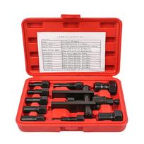 10pcs Motorcycle Bearing Puller Kit Two-Jaw Bearing Removal Tool Extractor with Storage Box for Motorbike Maintenance red