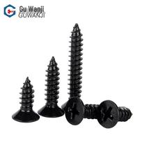 Guwanji 304 Stainless Steel Cross Recessed Flat Head Self-Tapping Screws M6x40 (10 Pcs)