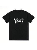 Yeats Logo Yeats Short Sleeve T-Shirt Rap Hip Hop Hip Hop Rap Rap Men's And Women's Casual Street Album Trendes Summer Cotton Shirt S gray