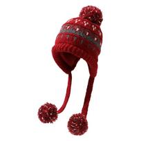 Cold-Proof Ear-Protecting Warm Thickened Fleece Women's Winter Beanie Hat One Size raudona