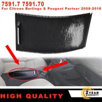 New Water Cup Holder Black Curtain 7591.7 7591.70 Car Center Console Armrest Storage Cover For Citroen Berlingo/Peugeot Partner black