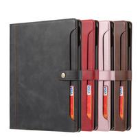 For iPad 10th generation flat leather case Air 13 2026 retro calf pattern card holder protective case IPAD MINI 6 2021 juoda