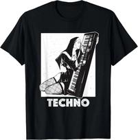 RARE! Techno Nun House DJ Breakcore Cybergrind T-Shirt 3XL gray