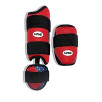 Comfortable Baseball Batter's Flexible Softball Protective Gear Set Includes Leg and Elbow Guards raudona