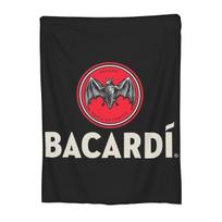 Fashionable Art Print Bacardi Rum Logo Blanket Fleece Sofa Throw Blanket Throw Blankets for Home Bedroom Throws Bedspread Quilt Size: 75*100cm, Weight: 230 GSM