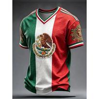 Edition Mexican Football Training T-Shirt - 3D Digital Printing - Comfortable and Breathable Personalized Clothing S