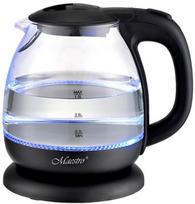 Virdulys Stiklinis elektrinis virdulys 1 l 1100 W, juodas, Stiklinis elektrinis virdulys 1 l 1100 W, juodas