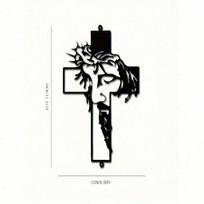 Jesus Cross Metal Wall Art, Christian Religious Cross Metal Decor