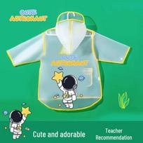 Unisex Toddler Rain Cape - Full Body Waterproof Coat for Kindergarten Students M [Height 85-100cm] white