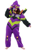 SAZAC Character Fleece Kigurumi Evangelion Unit-01 violetinė