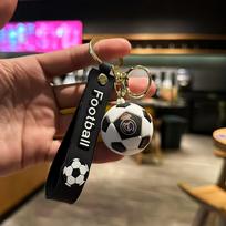 Cartoon World Cup Commemorative Football Key Chain Pendant Student Couple School Bag Car Key Chain Pendant Gift brown