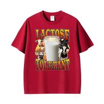 Laktozę toleruojantis Retro pienas 90-ųjų juokingi grafiniai marškinėliai Unisex Unisex Harajuku mada Oversized marškinėliai 100% medvilnė apvalia iškirpte marškinėliai 4XL black