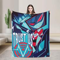 Hazbins Hotels Alastor Vox 2 Mesti pledas sofai Minkštas švelnus pliušinis pledas 50x60 colių Daugia dydžio lovatiesė visiems sezonams Size: 75*100cm, Weight: 230 GSM blue